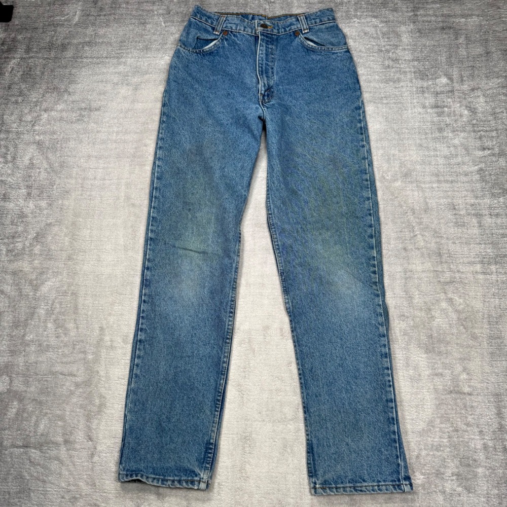 Levi's Jeans Youth 14 Blue Orange Tab Vintage 90s Straight Leg High Rise Denim